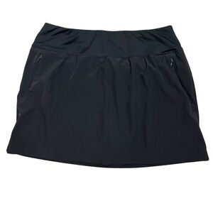 MTA Sport Woman's Active Wear Black Skort Size 1X Athletic Stretch Zip Pockets